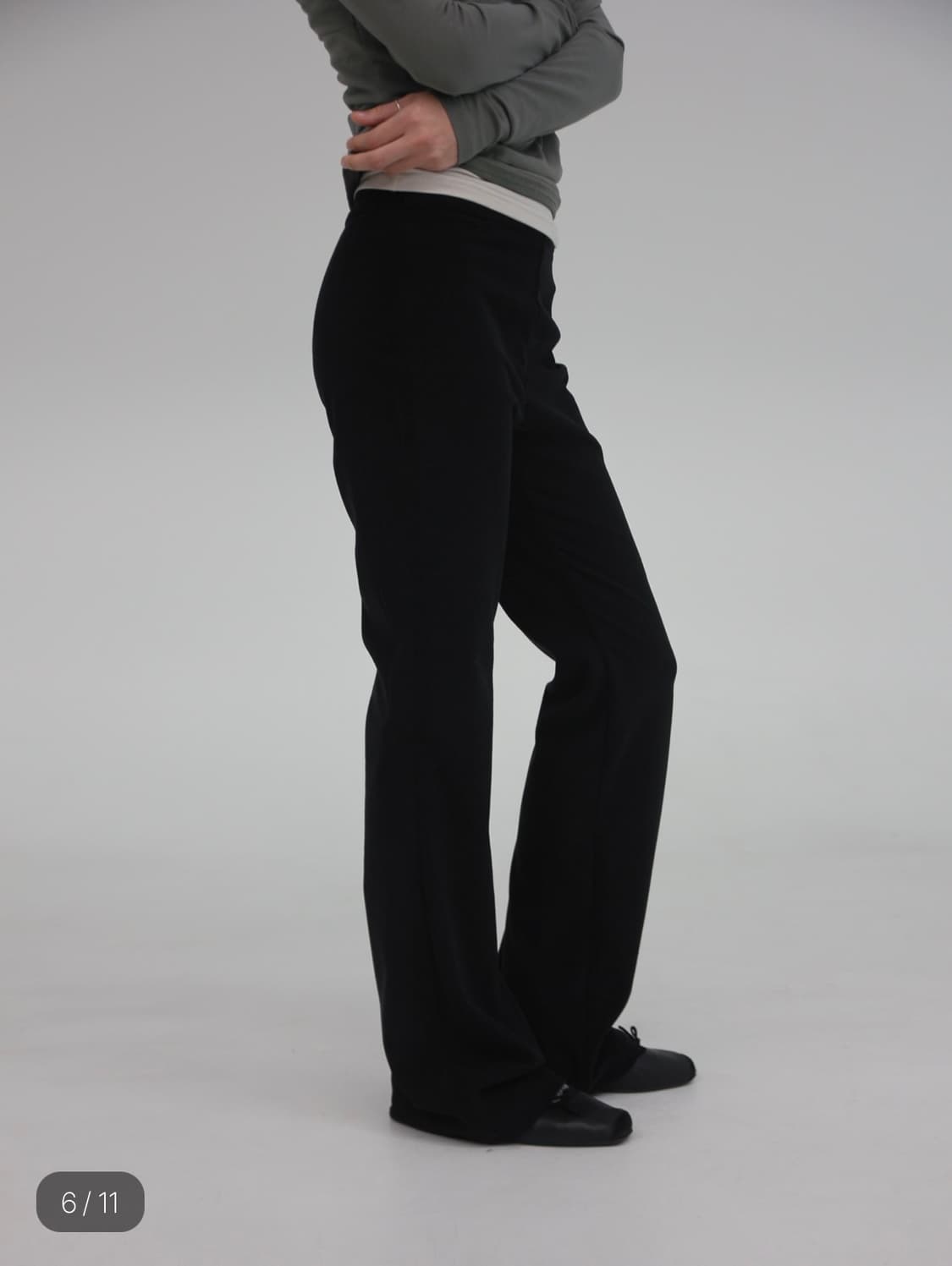 아모르샤이 BOOTCUT PANTS - CORDUROY BLACK  상품이미지2