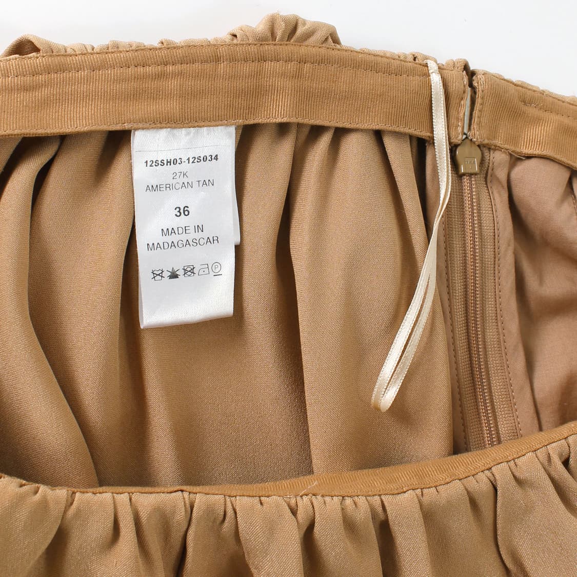 끌로에 Chole 실크 러플 베이지 반바지 숏팬츠 상품이미지8