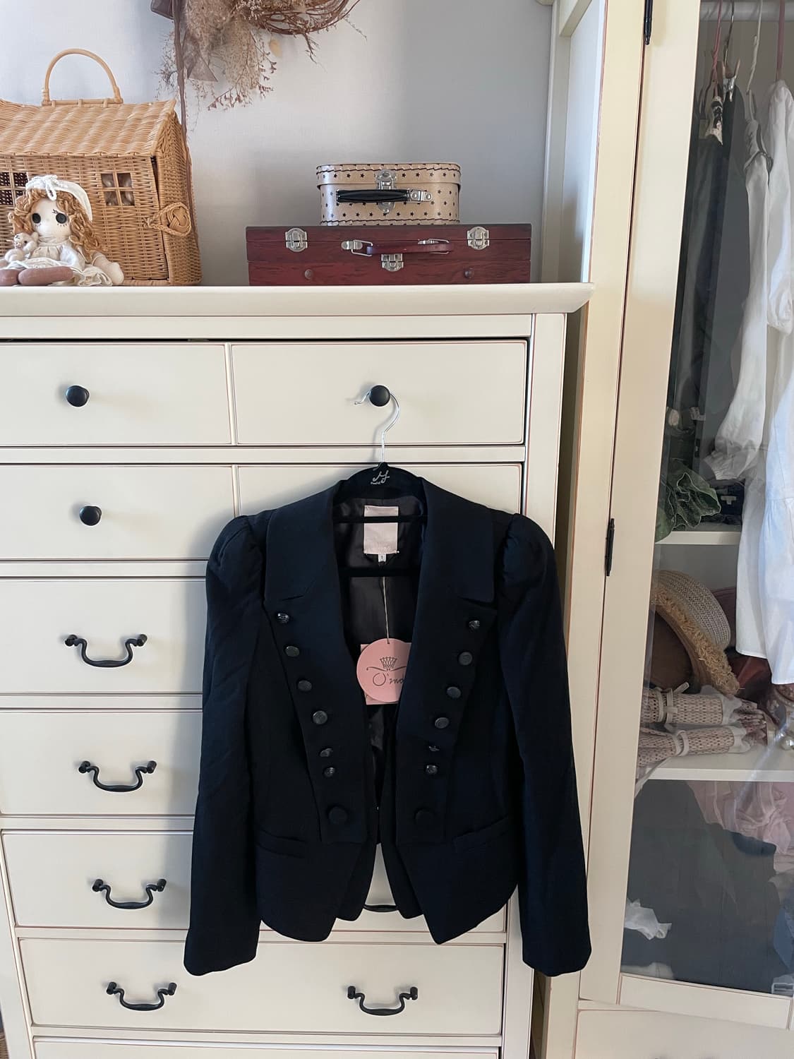 (새상품) 오즈세컨  코르셋 느낌 울 정장 자켓 55 상품이미지3