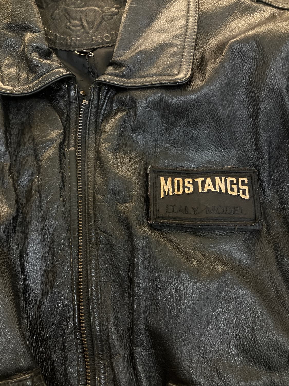 VTG 빈티지 블랙 레더 봄버 자켓 L 상품이미지3