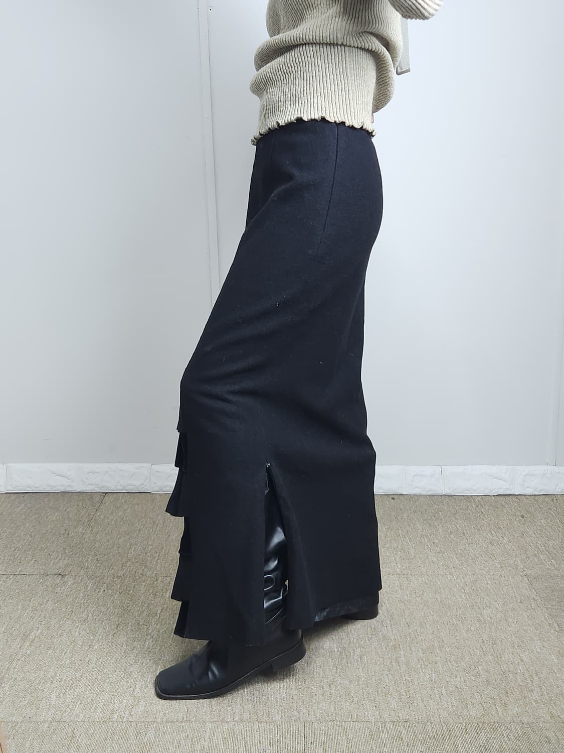 (johanex)벨벳 롱 스커트 상품이미지3