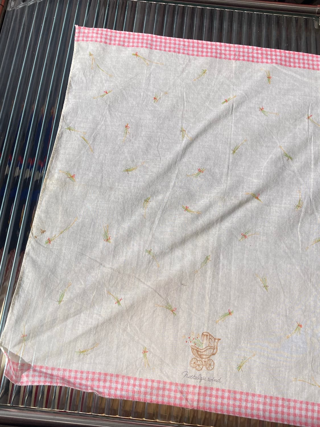 빈티지 체크 포인트 손수건 상품이미지2