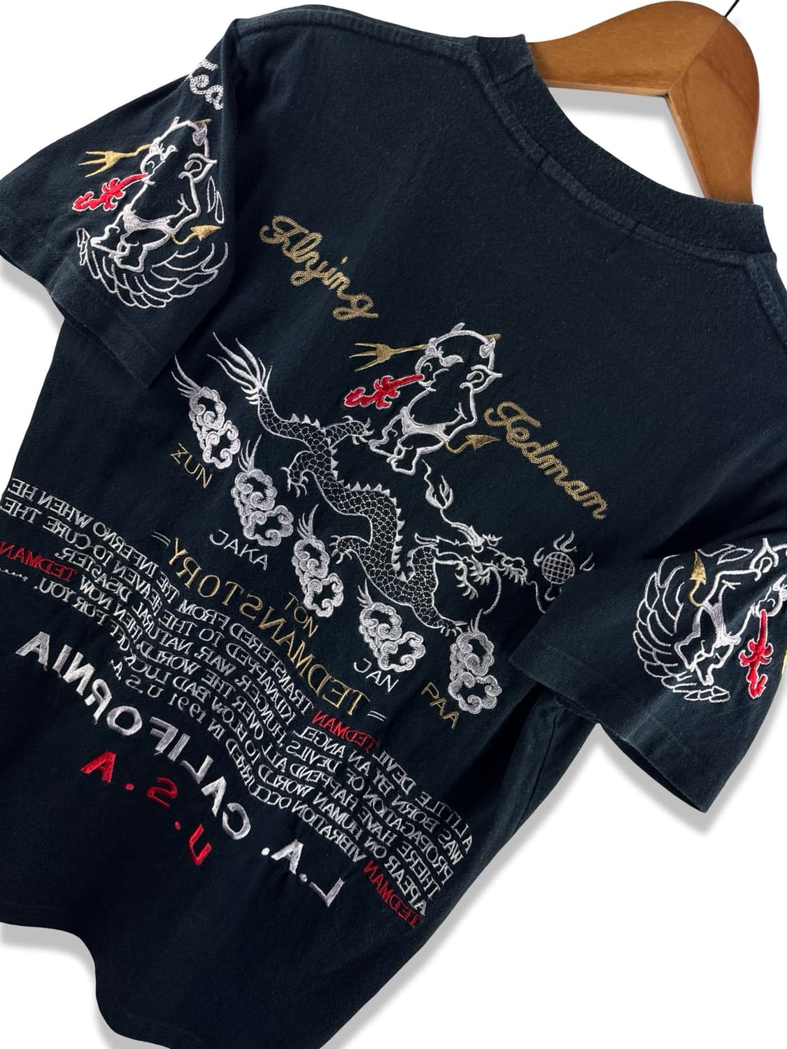 테드컴퍼니 오리엔탈 풀자수 반팔티셔츠2835 상품이미지3