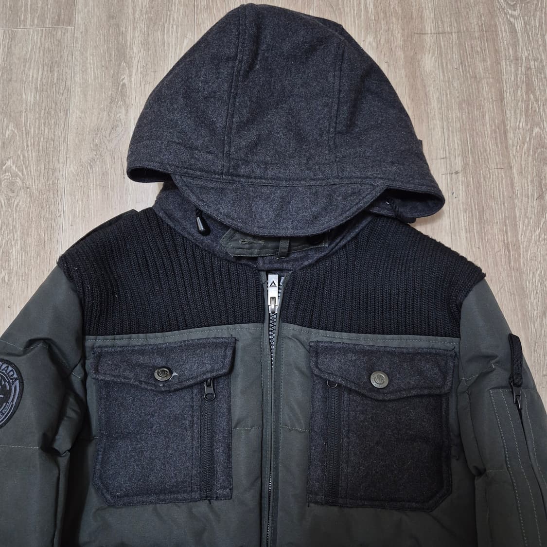 노이즈 남성 다운 후드 패딩 상품이미지2