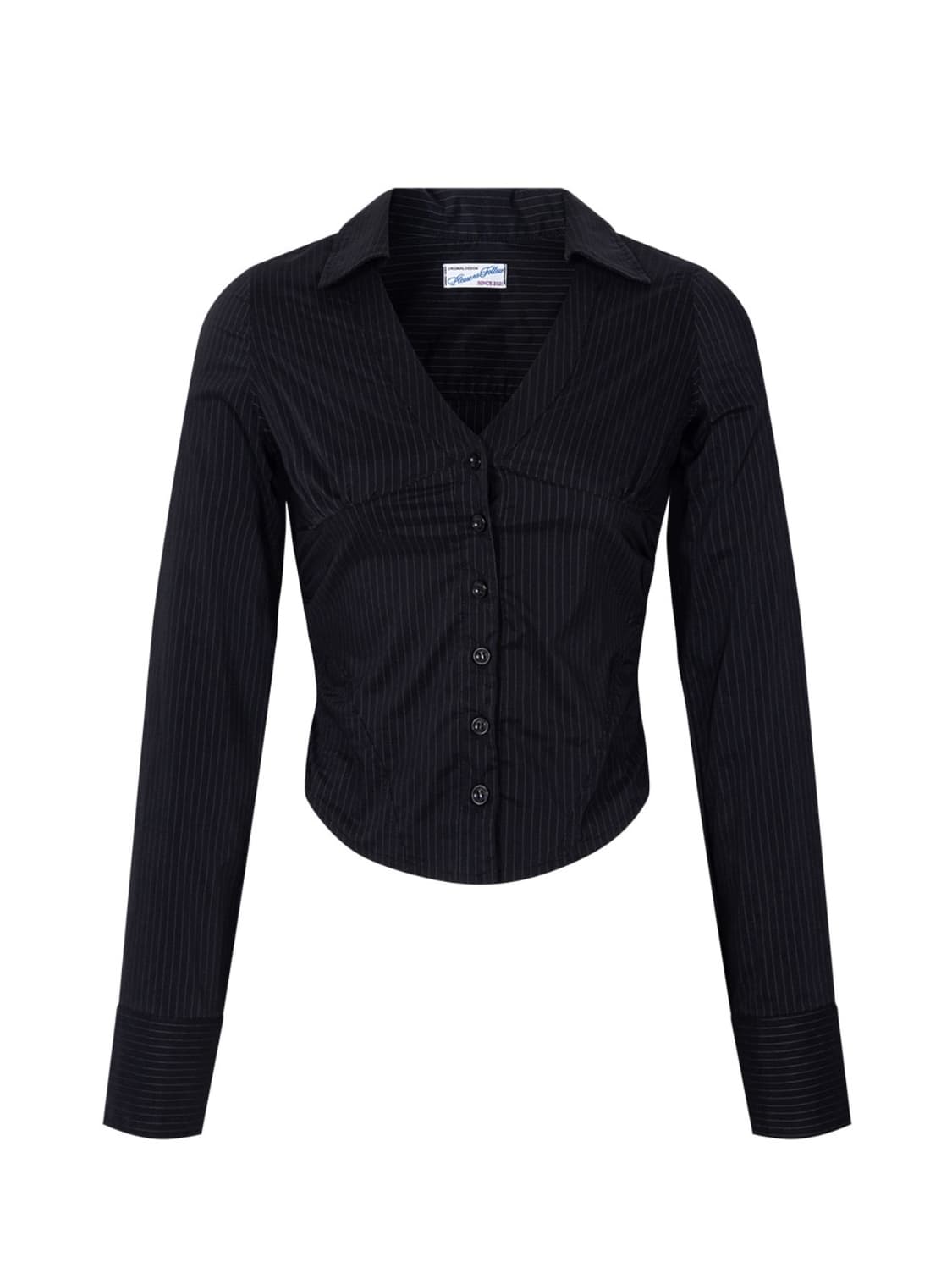 PLEASENOFOLLOW CHLOE V SHIRT TOP(LONG,B) 상품이미지1