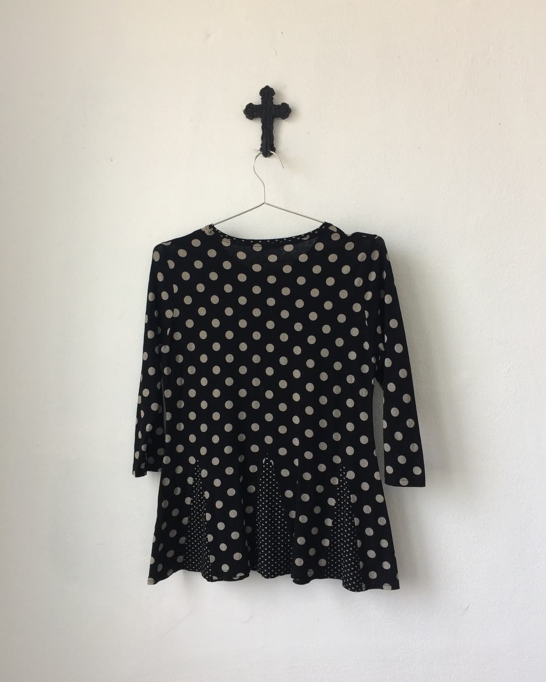 Dot pattern mixed top 상품이미지4