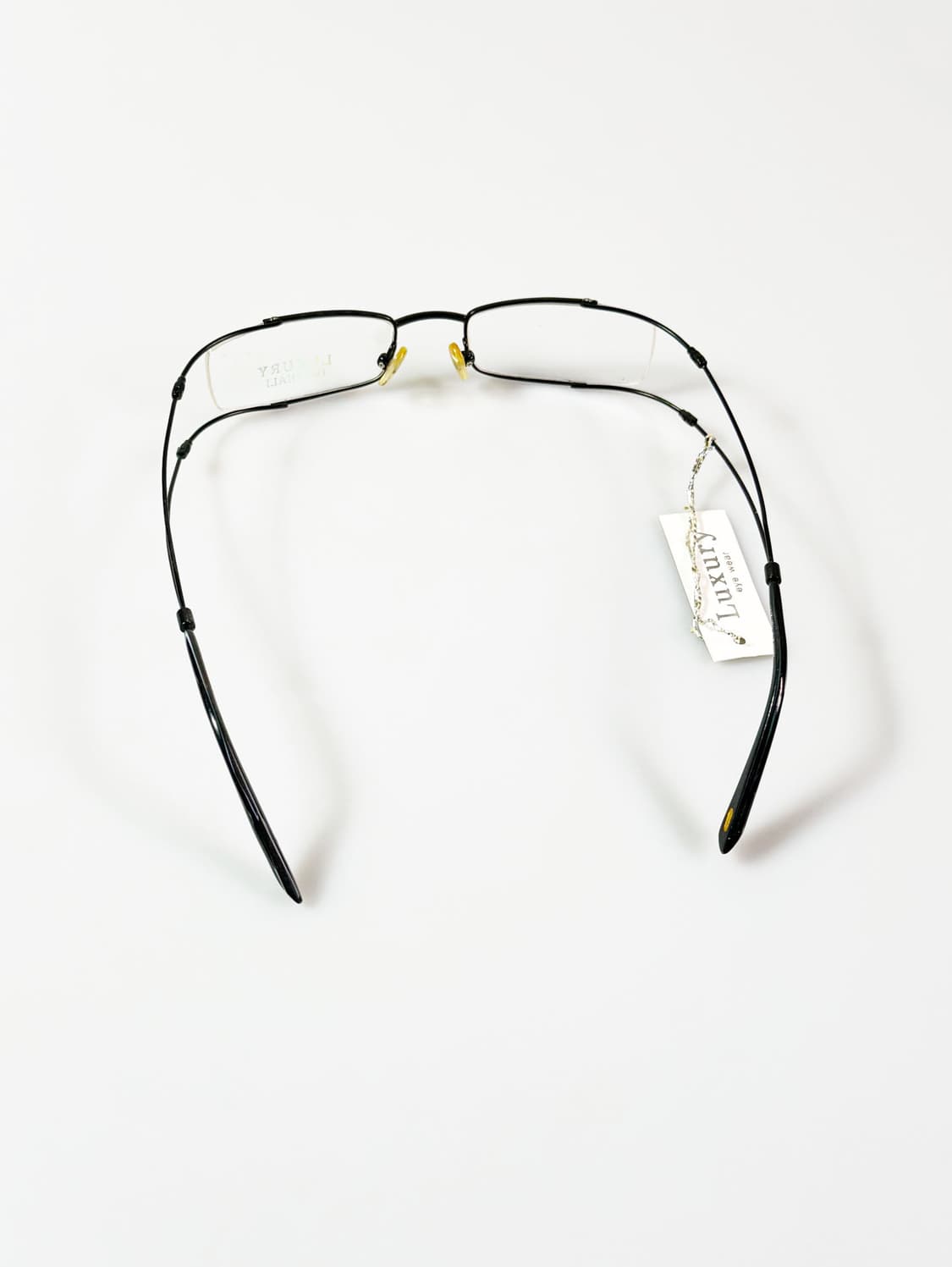 LUXURY OCCHIALI 블랙 슬림 스퀘어 메탈 빈티지 안경 상품이미지5