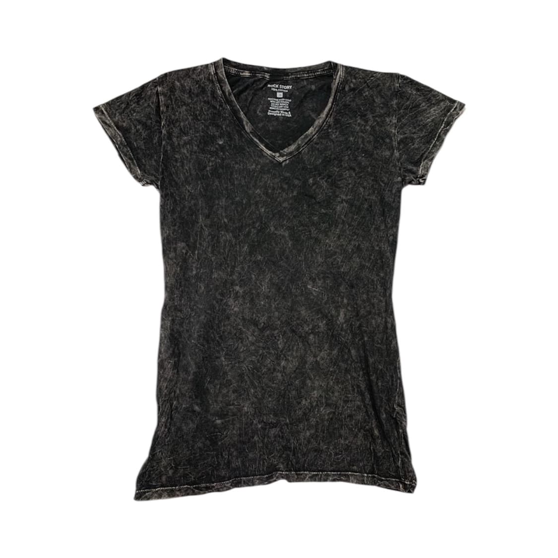 Stone wash v-neck T-shirt 상품이미지1