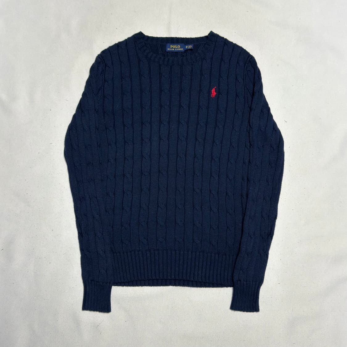 XS 폴로랄프로렌 여성용 네이비 케이블 니트 상품이미지2