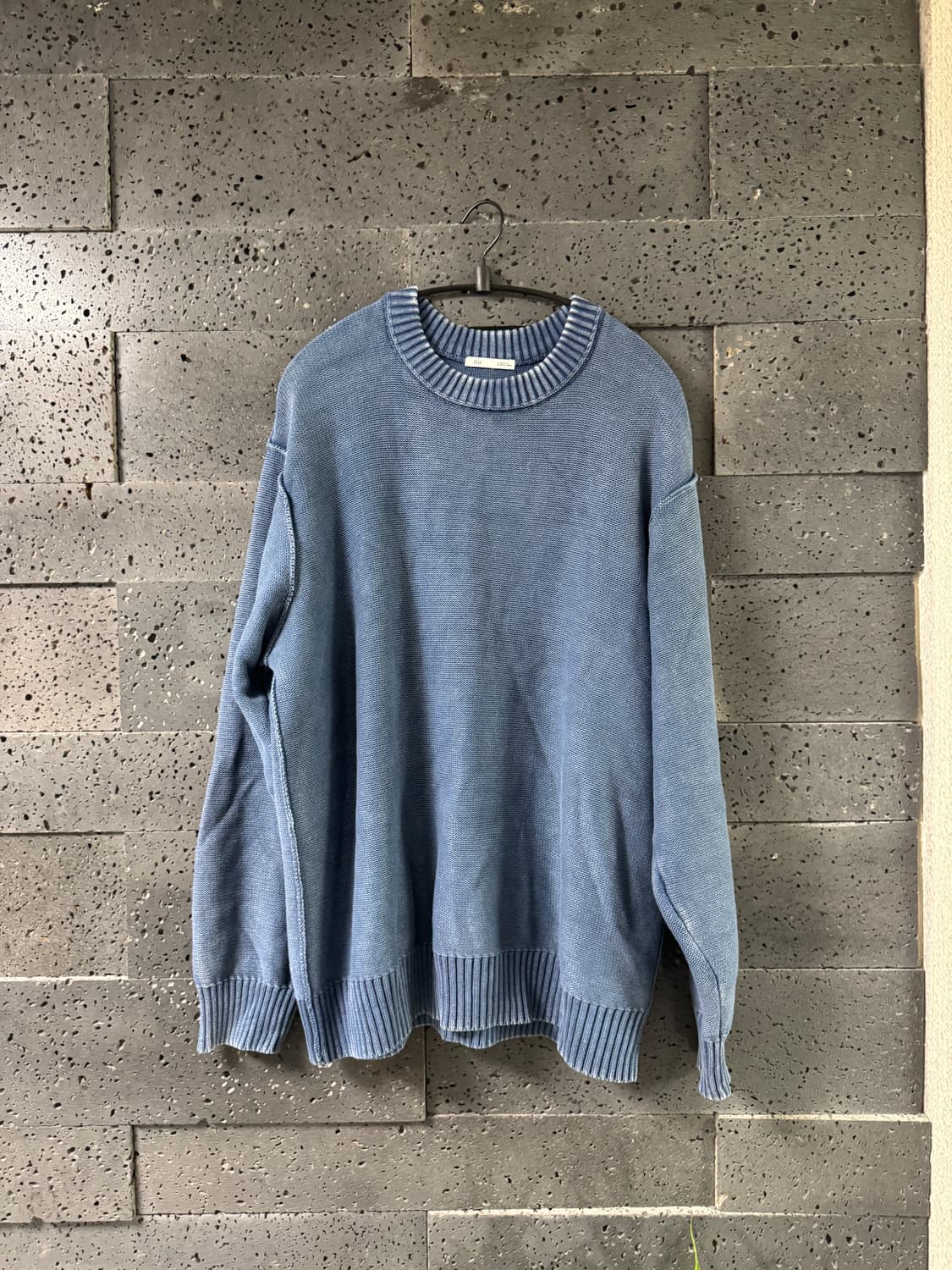 GU 워시드 크루넥 스웨터 상품이미지1