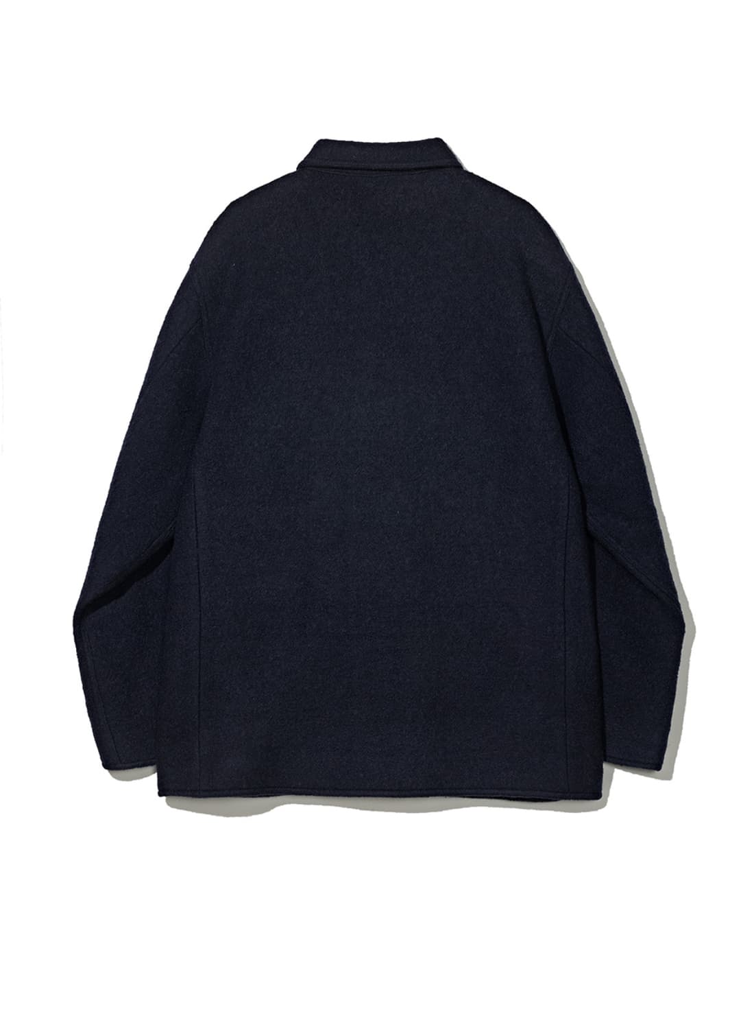 100% Curly Wool Half Coat Navy 상품이미지2