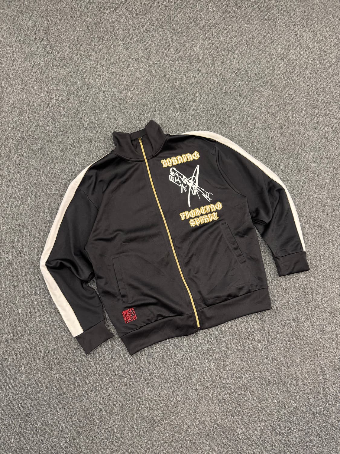 Japanese vintage 프린팅 검흰 집업져지 상품이미지1