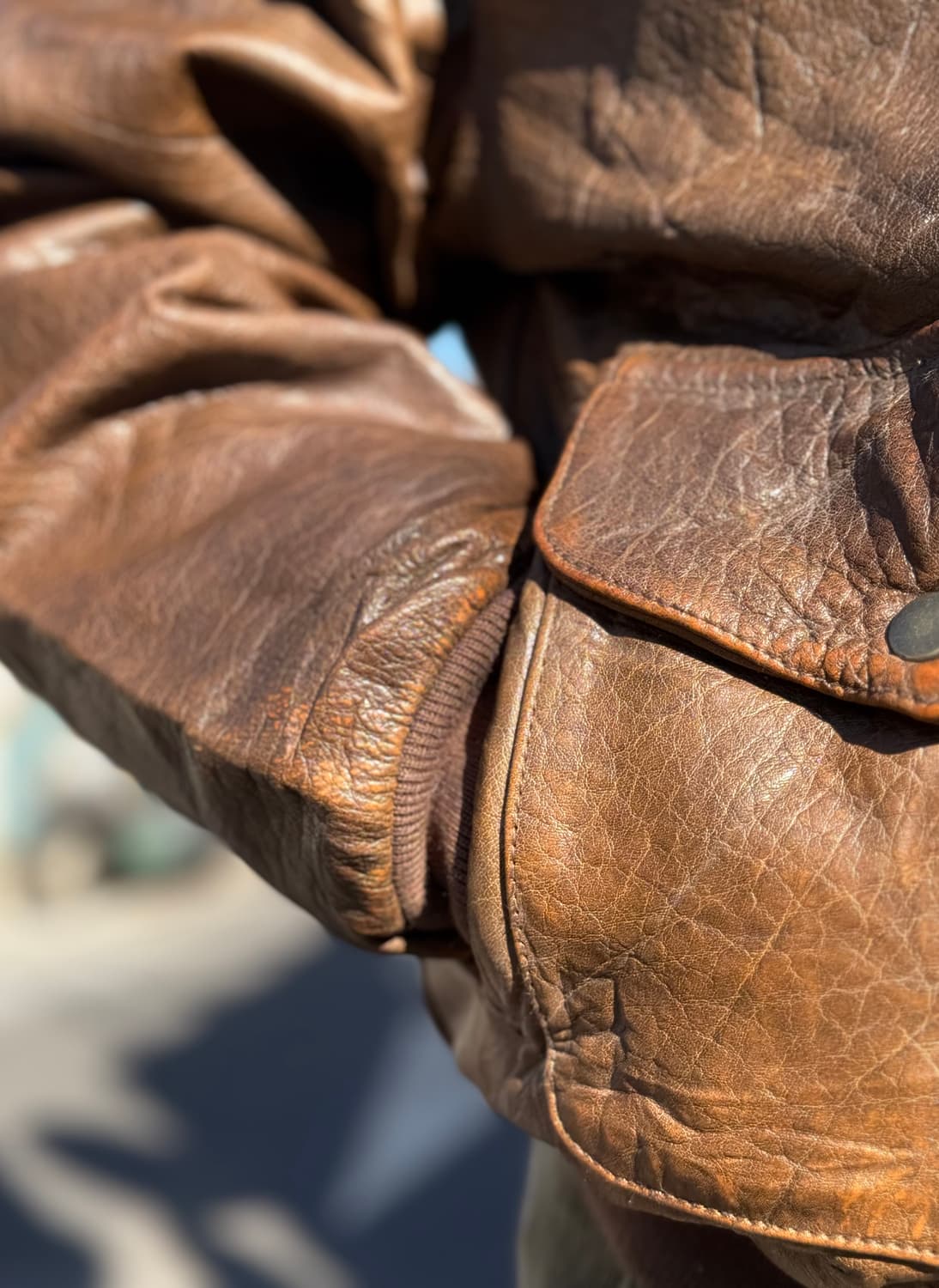 아메리칸 하이드& 레더 레더 봄버 자켓 XL 상품이미지10