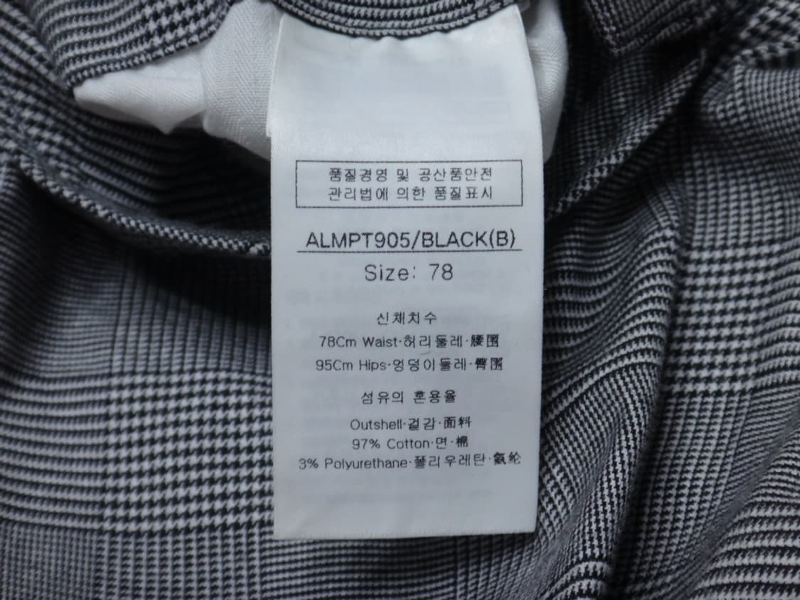 (30인치) 루이까스텔 골프 글렌체크 춘추용 바지 상품이미지9