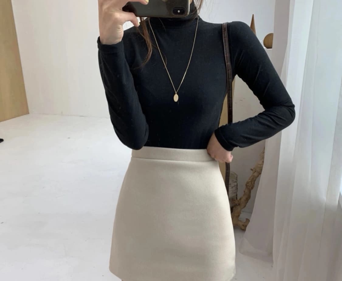 [새상품] 기모 목폴라 블랙 상품이미지2