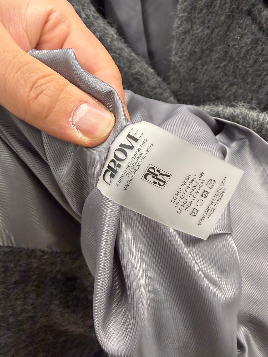 그로브 회색 더블 자켓 F사이즈 상품이미지5