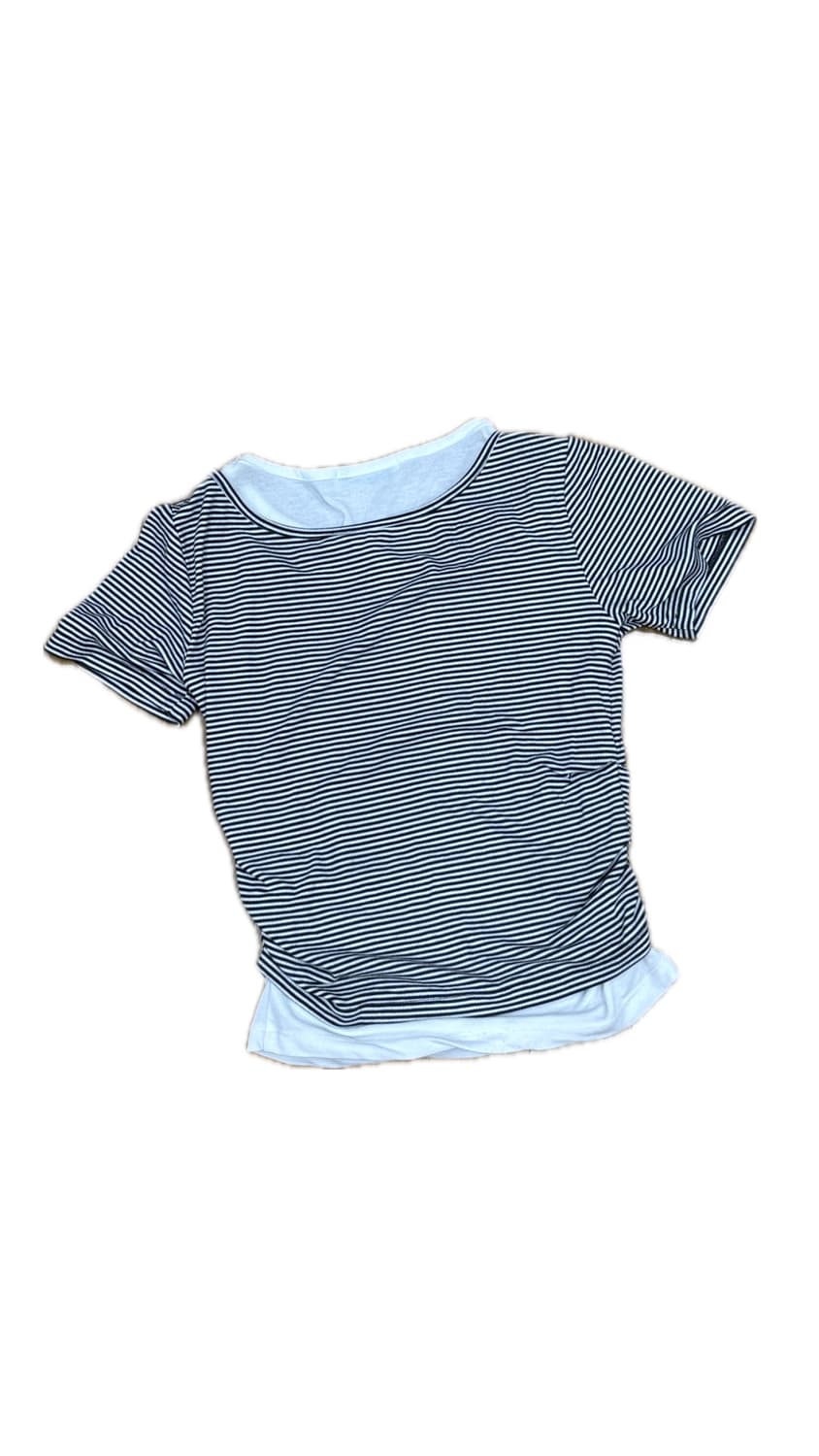 스트라이프 레이어드 일체형 반팔 상품이미지2