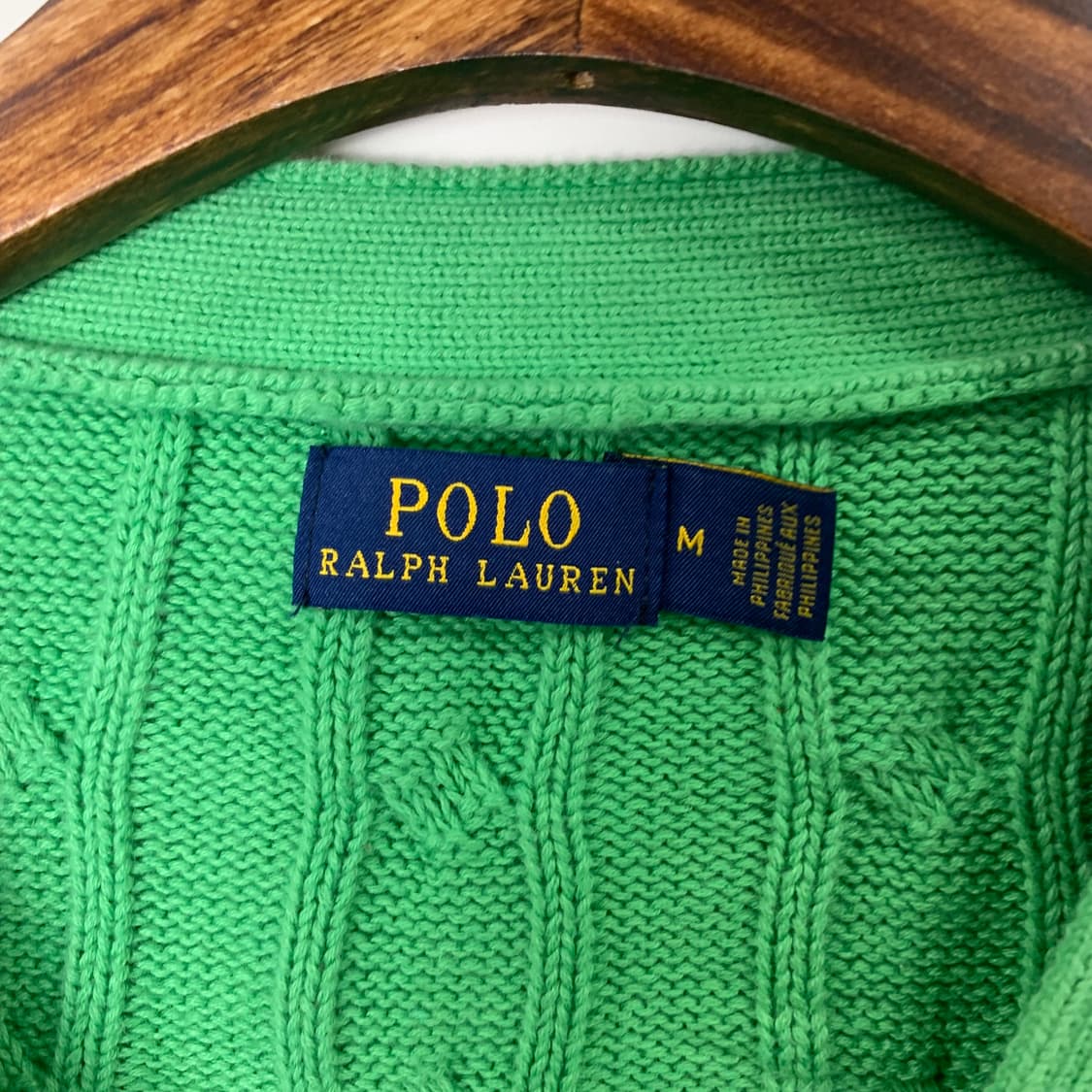 폴로 랄프로렌 신형 그린 꽈배기 니트 가디건 상품이미지5