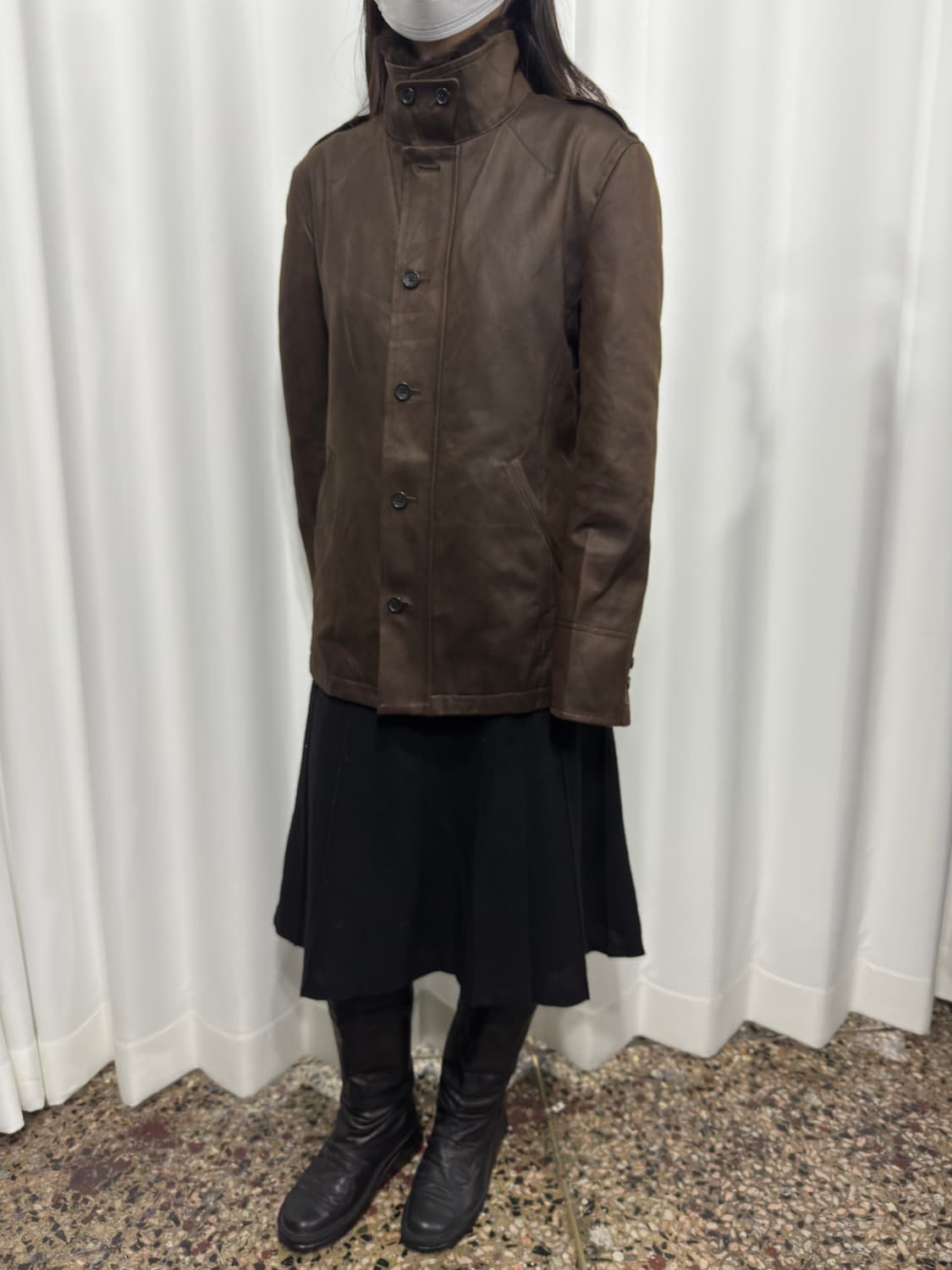 takeo kikuchi fur detail twoway jacket 상품이미지5