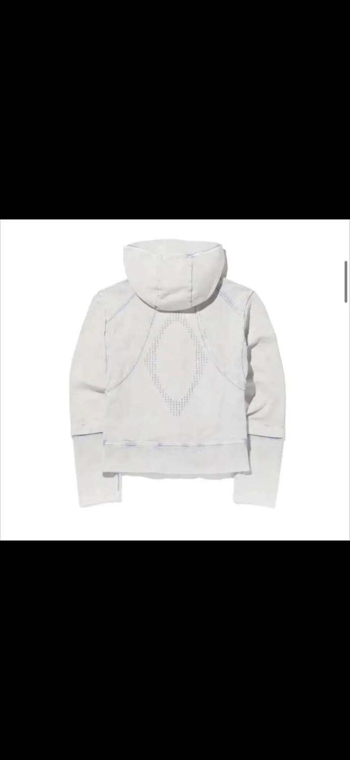 미스치프 롬버스 펀칭 후드 집업 블리치드 라이트 블루  상품이미지4