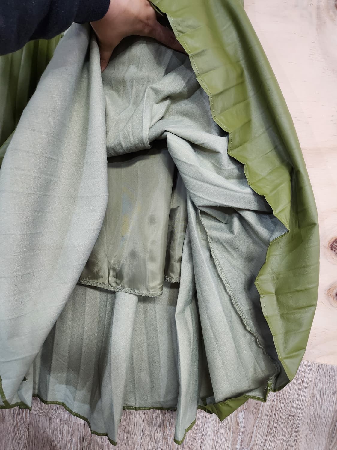 1166) 비건레더 롱 스커트 상품이미지3