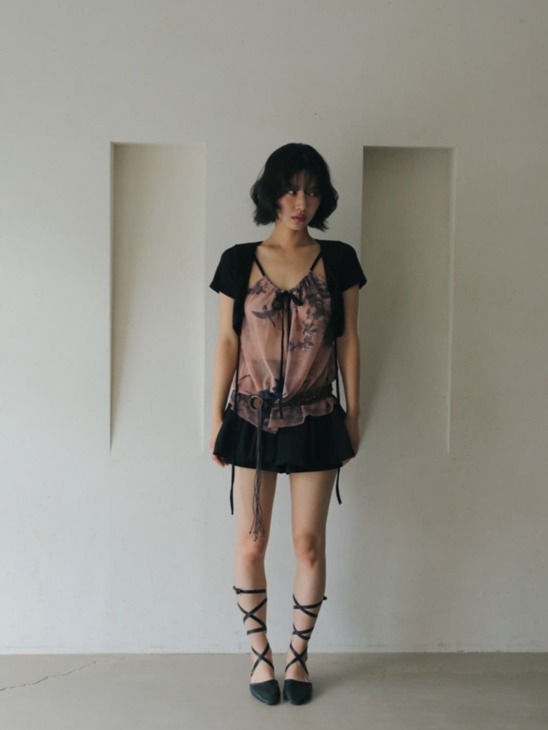 한땀한땀 묘작도 쉬폰나시 상품이미지5