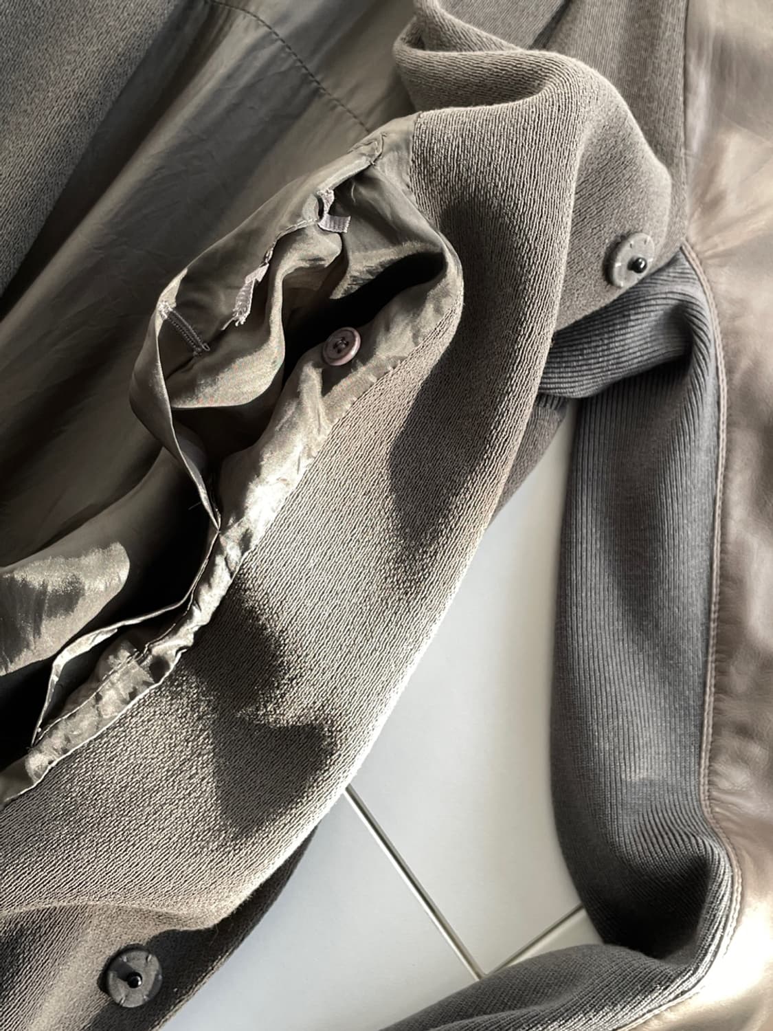 Rick Owens Leather Mixed Coat 상품이미지7