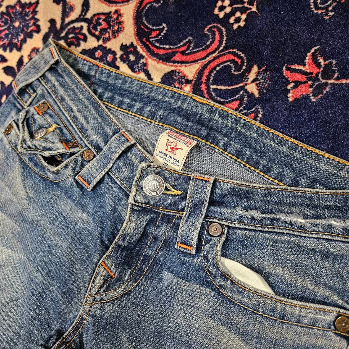 트루릴리젼 00's 빈티지 빌리 로우라이즈 부츠컷 데님 팬츠 상품이미지3