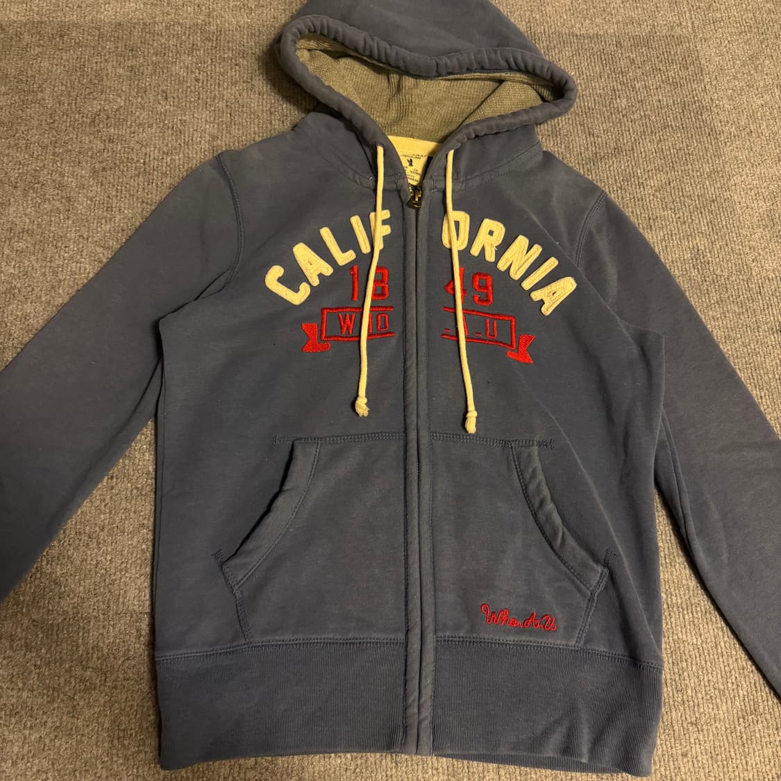 후아유 딥블루 후드집업 m 상품이미지2