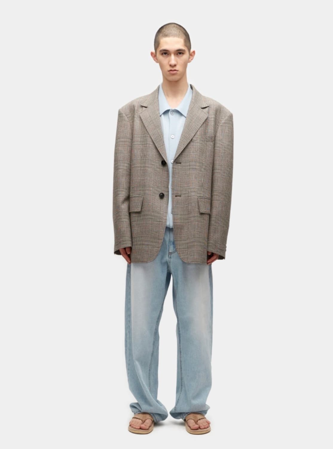 쿠어 글렌 체크 울 오버사이즈 블레이저 (M, 새상품) 상품이미지7