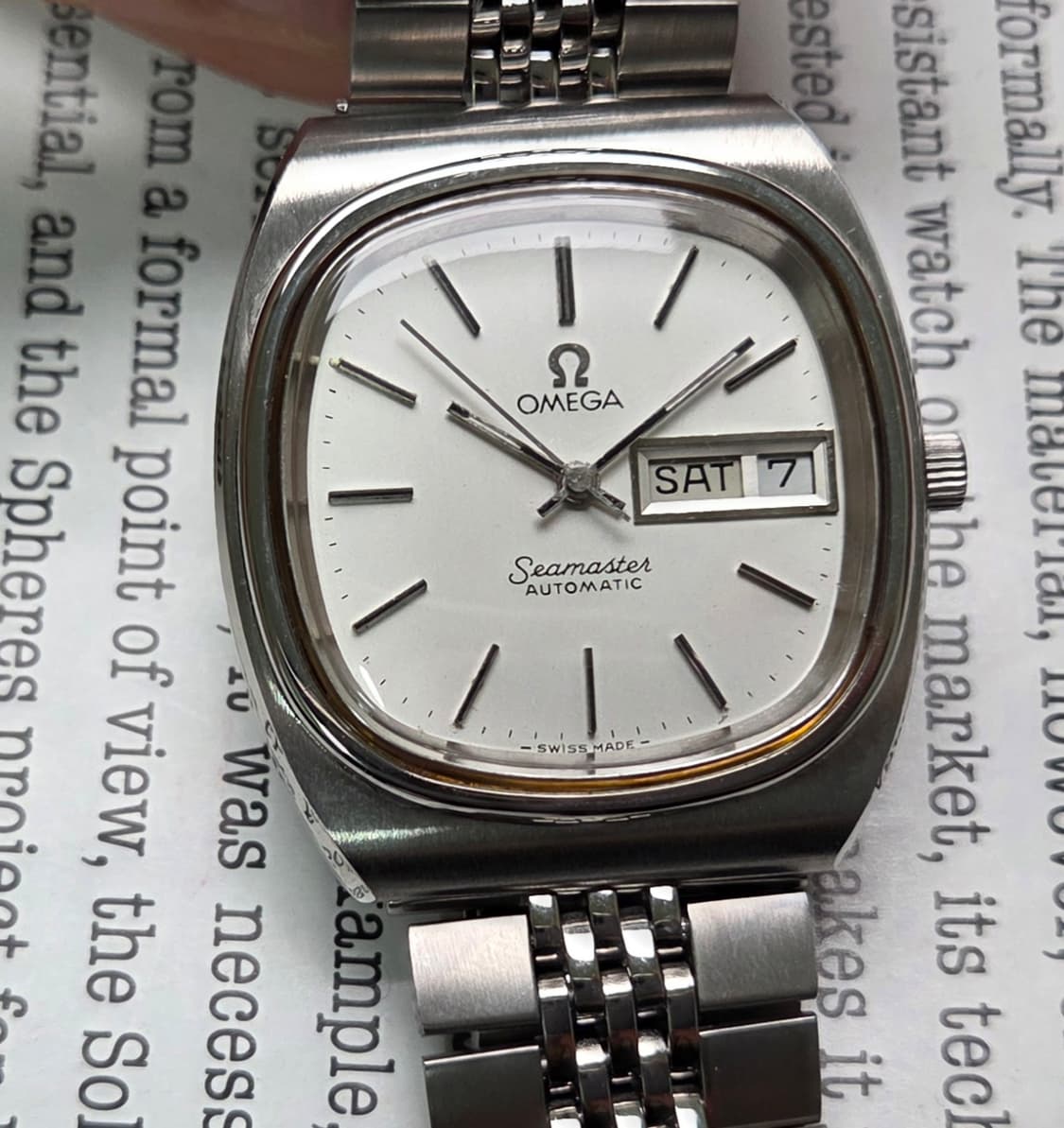 빈티지 오메가 씨마스터 테레비 데이데이트 실버판 (일자형 브슬 ver) 상품이미지10