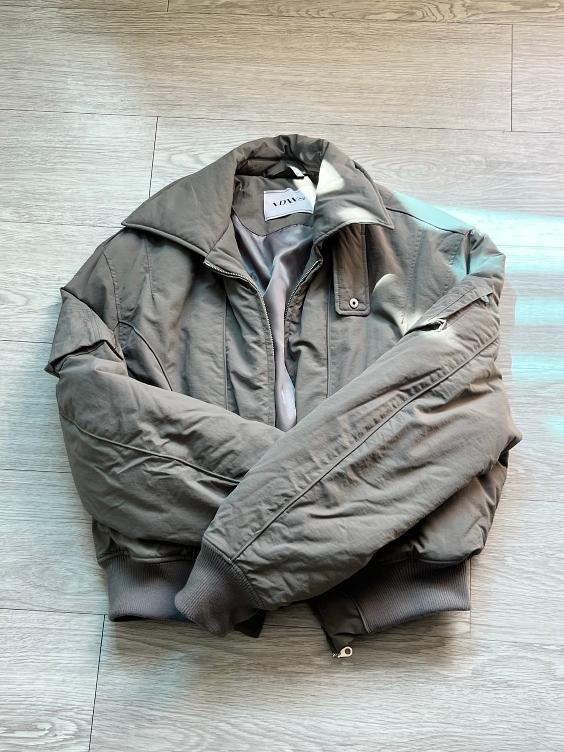 아이돈워너셀 Solid high neck Ma-1 Charcoal 상품이미지1