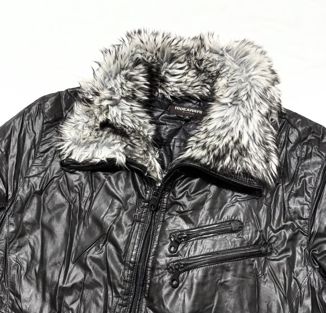 Hideaways - 퍼 패디드 하이넥 자켓 상품이미지2