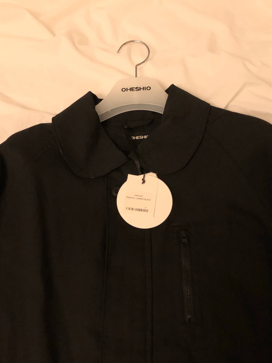 오헤시오 트렌치 카라 점퍼 (black,os size) 상품이미지1