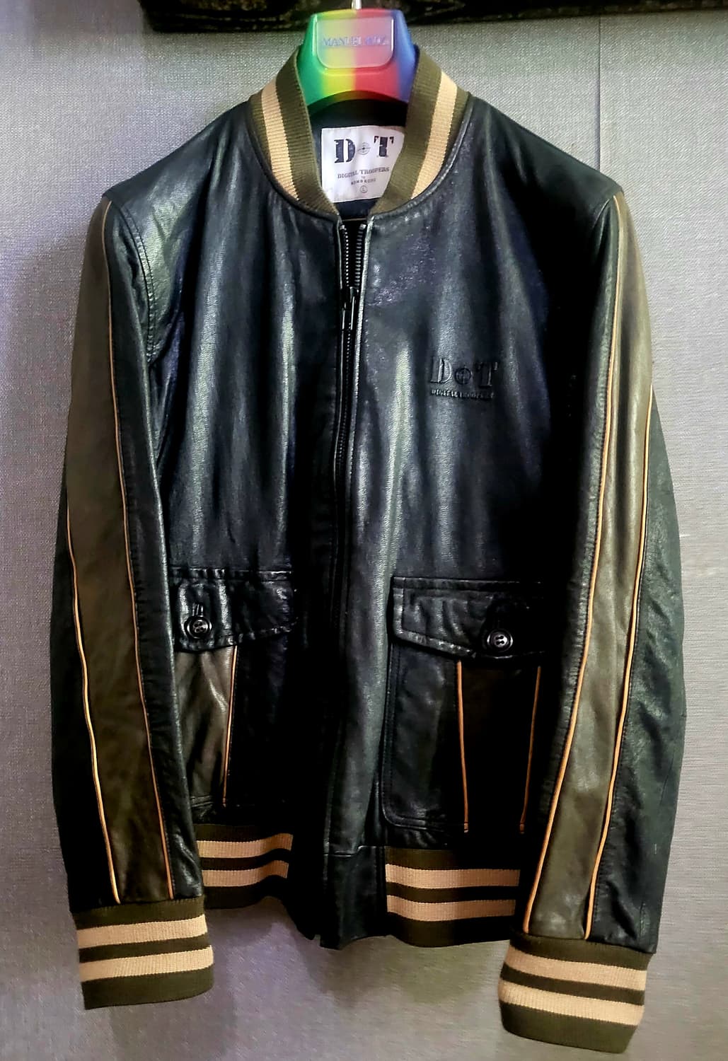 [미착용  새상품] 옴부르노  양가죽 항공 봄버 레더자켓 상품이미지1