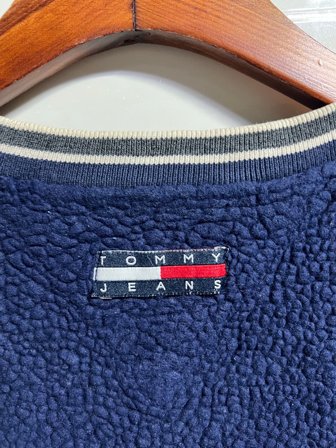 빈티지 타미힐피거 네이비 플리스 맨투맨 상품이미지7