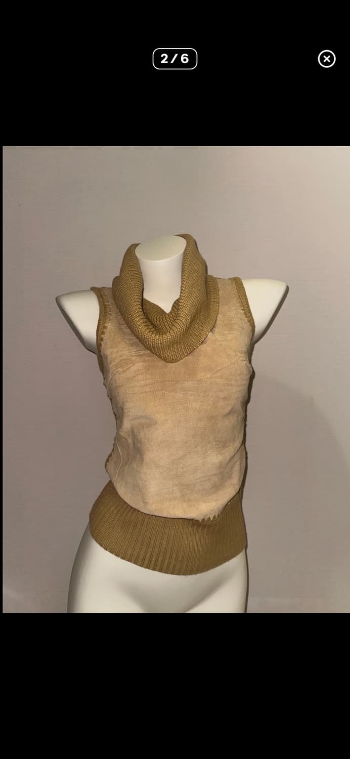 니트 터틀넥 슬리브리스 상품이미지3