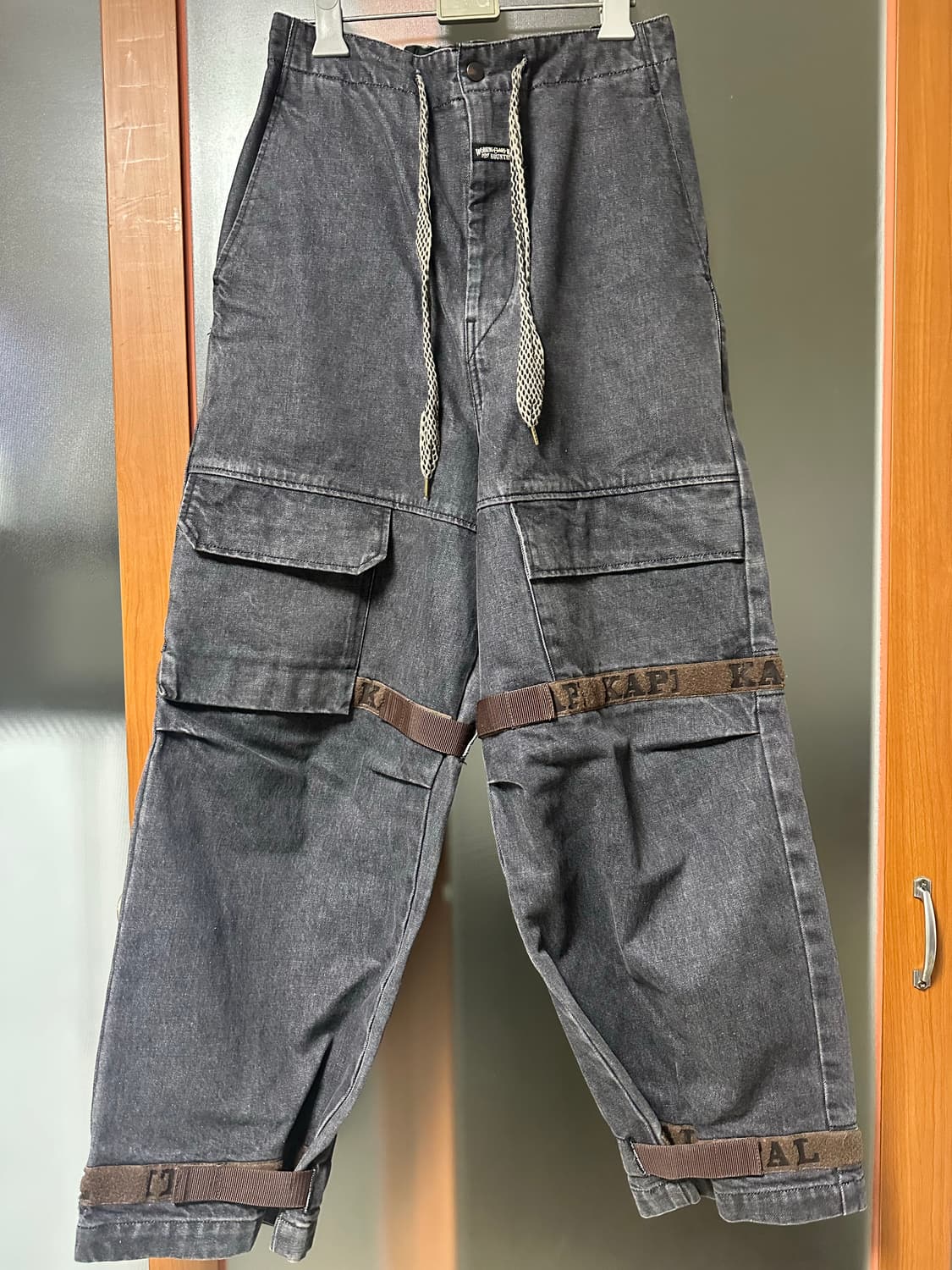 [2] kapital 데님 누벨 셔틀팬츠 블랙x브라운 상품이미지2