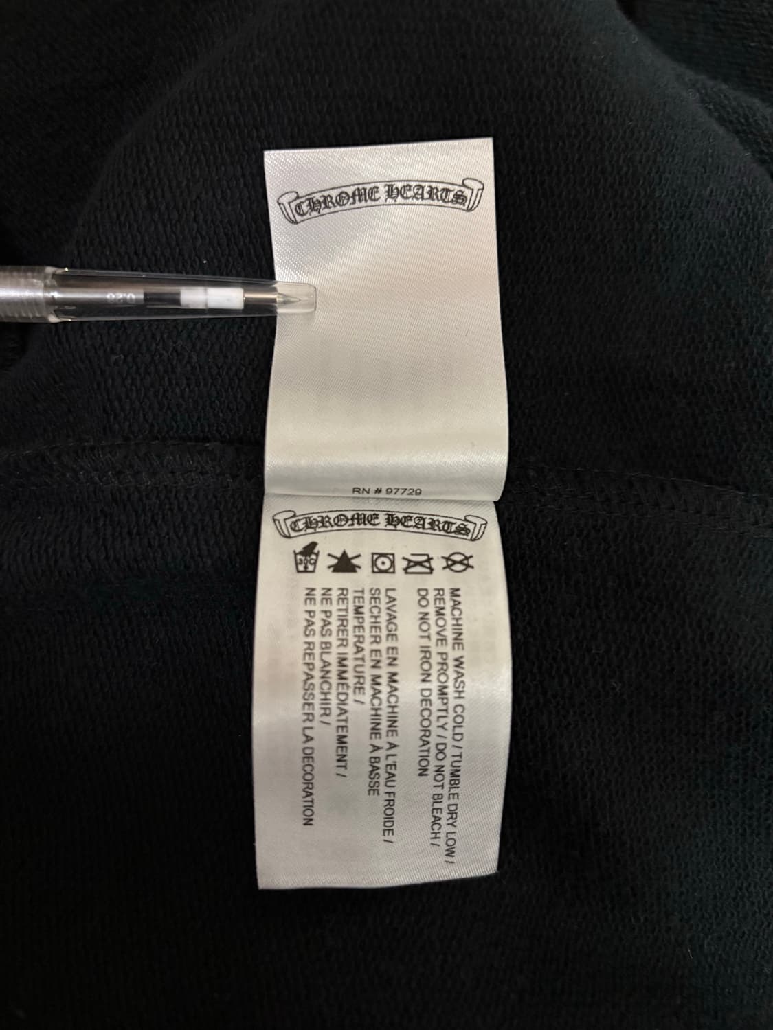 [M]크롬하츠 모노그램 풀오버 버티컬 후드집업 블랙 정품 상품이미지7