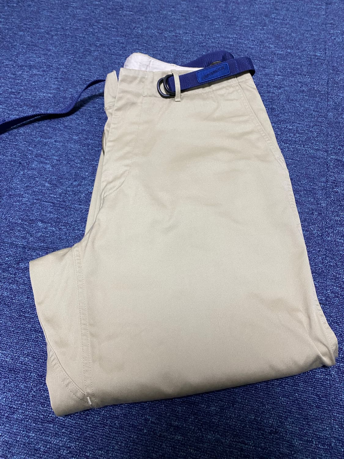 나나미카 와이드 치노 팬츠 카키 36 + 테크 벨트 네이비 상품이미지1