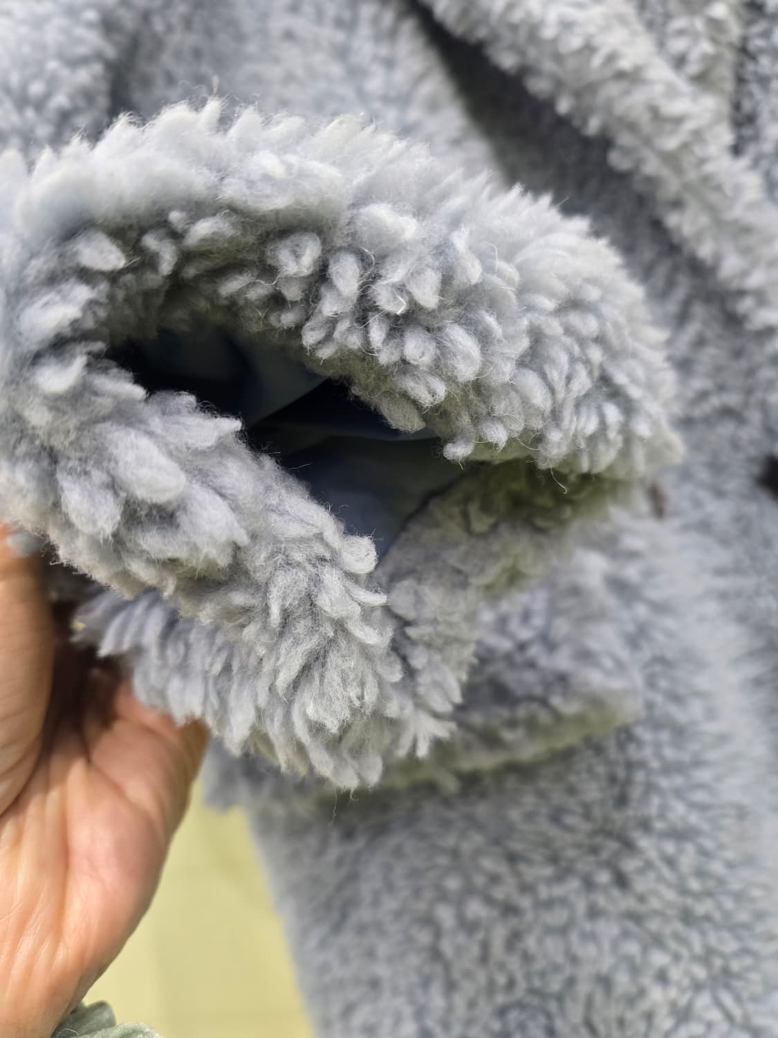 뽀글이 롱 코트 블루 FREE 상품이미지5