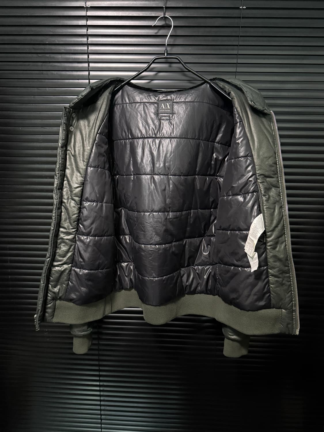 아르마니 익스체인지 알마니 카키 후드 후디 패딩 코팅 M 95 명품 털  상품이미지8