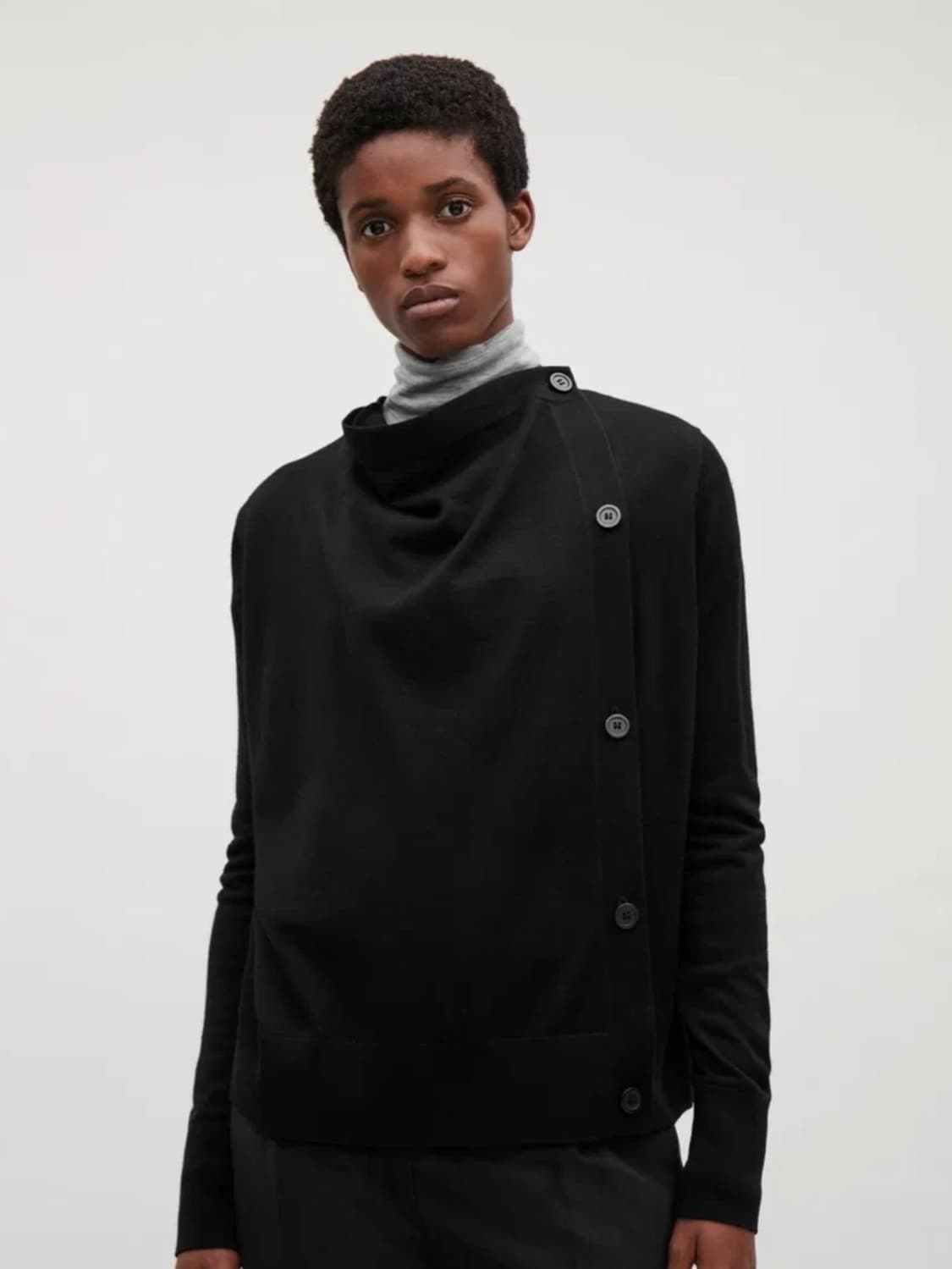 코스 드레이프넥 코튼 가디건 / 여성 가디건/ 여자 가디건  상품이미지2