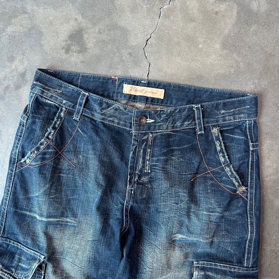 빈티지 데님 카고 팬츠 상품이미지2