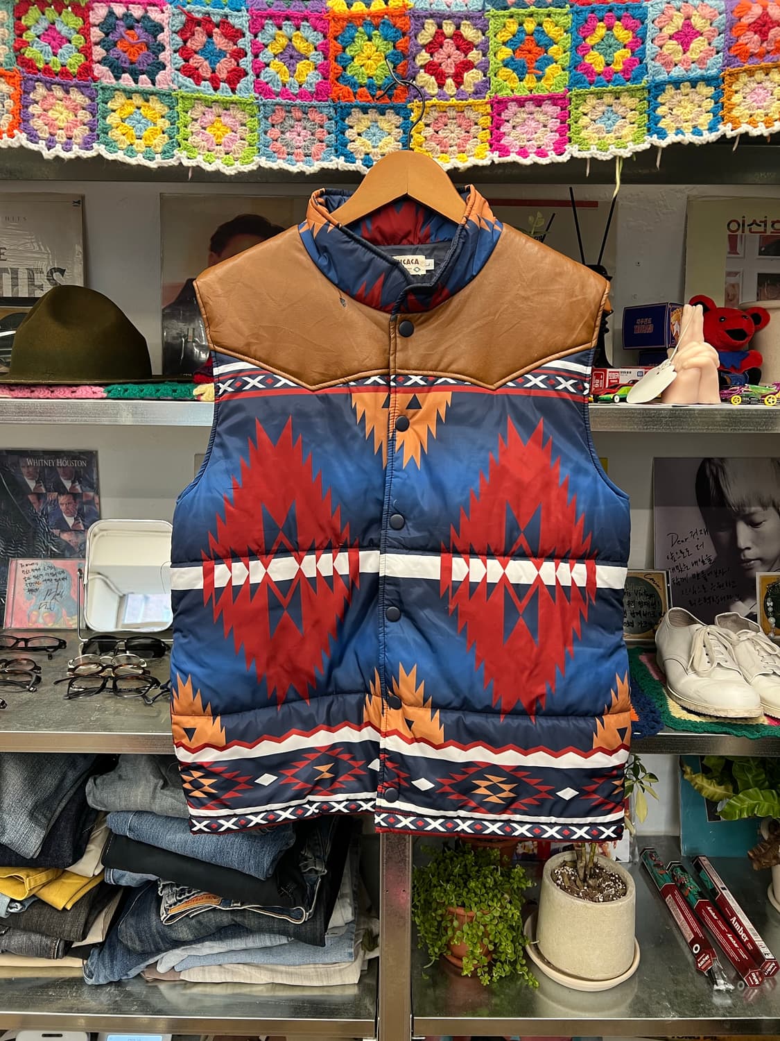 TITICACA Ethnic Pattern Puffer Vest  상품이미지1