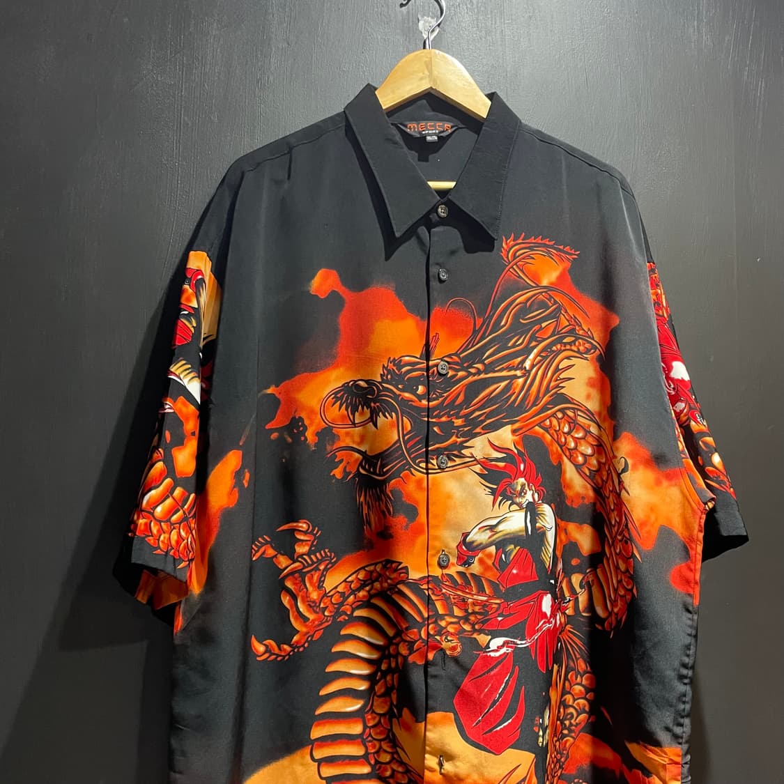 카툰 풀오버 플레임셔츠 상품이미지5