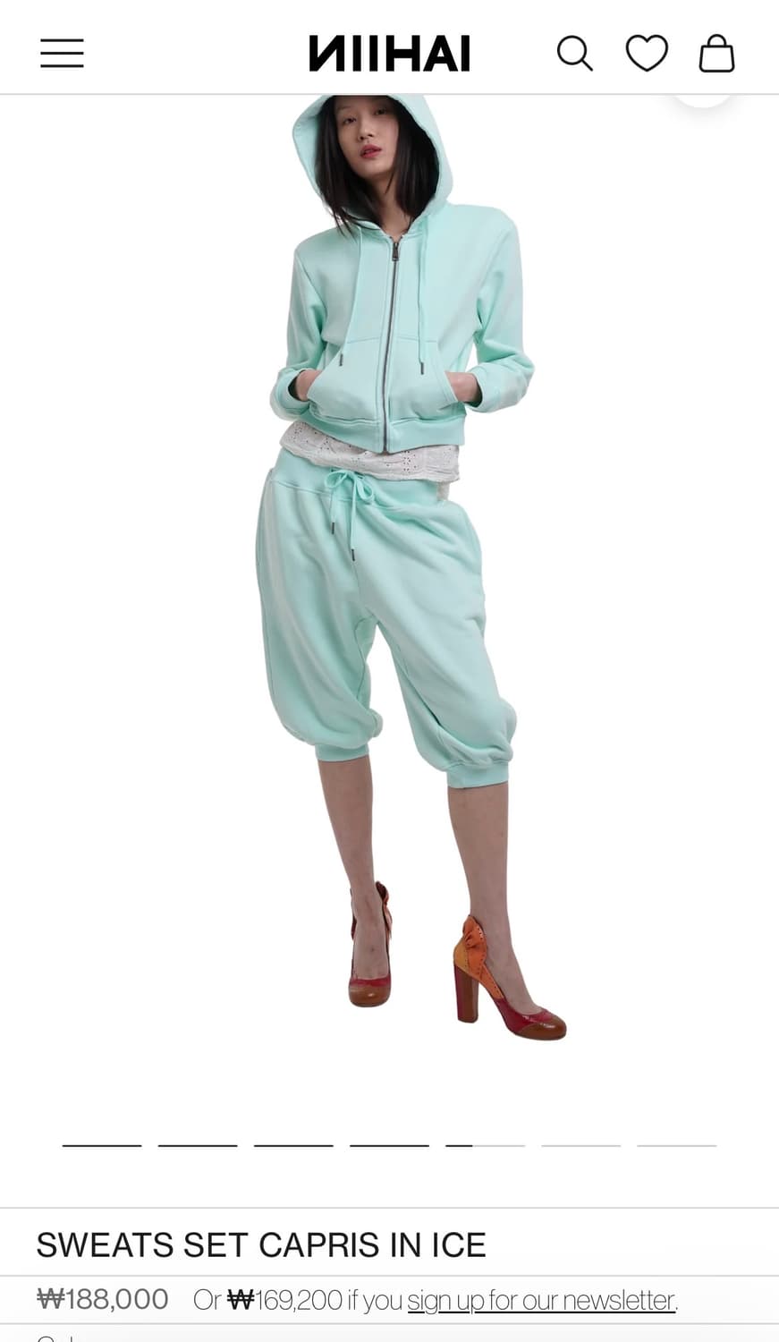 Niihai SWEATS SET CAPRIS IN ICE (L) 상품이미지2