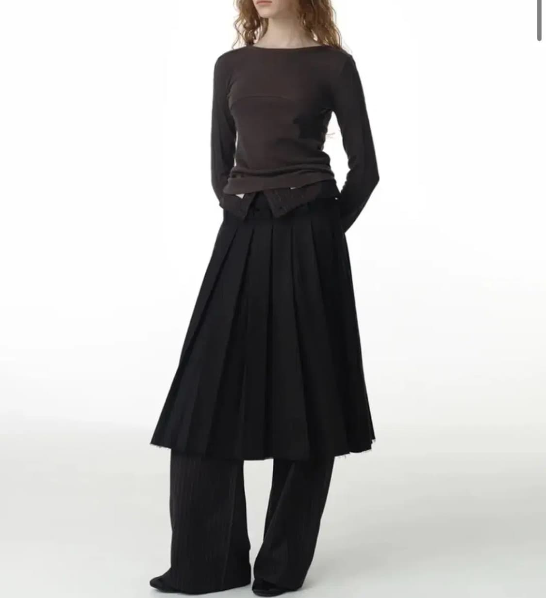 밀로우먼 폴딩 와이드 트라우저 (블랙) 상품이미지8