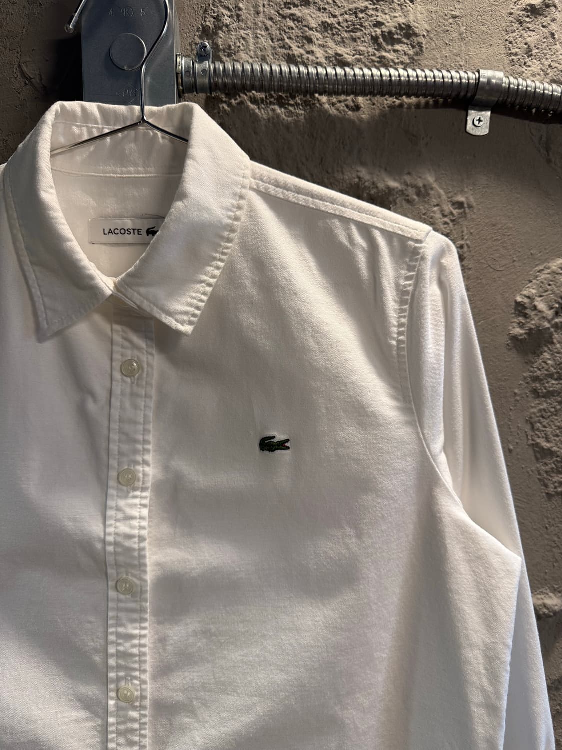 M 라코스테 LACOSTE 베이직 옥스포드 셔츠 화이트 상품이미지3