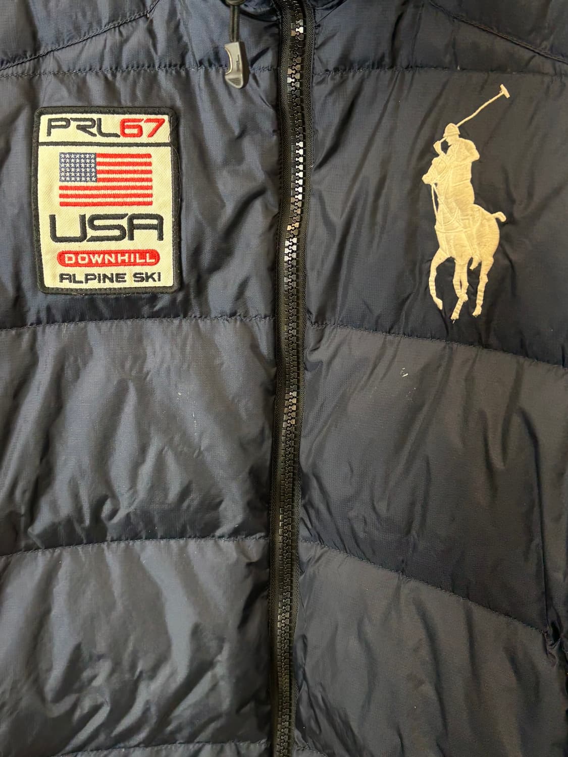 폴로랄프로렌 빈티지 빅포니 USA 덕다운 패딩 네이비 상품이미지7